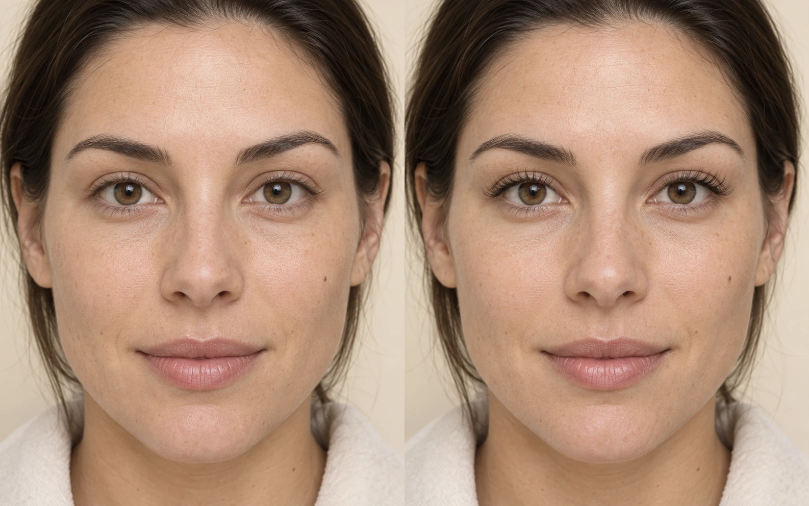 After: Illustrative lash comparison